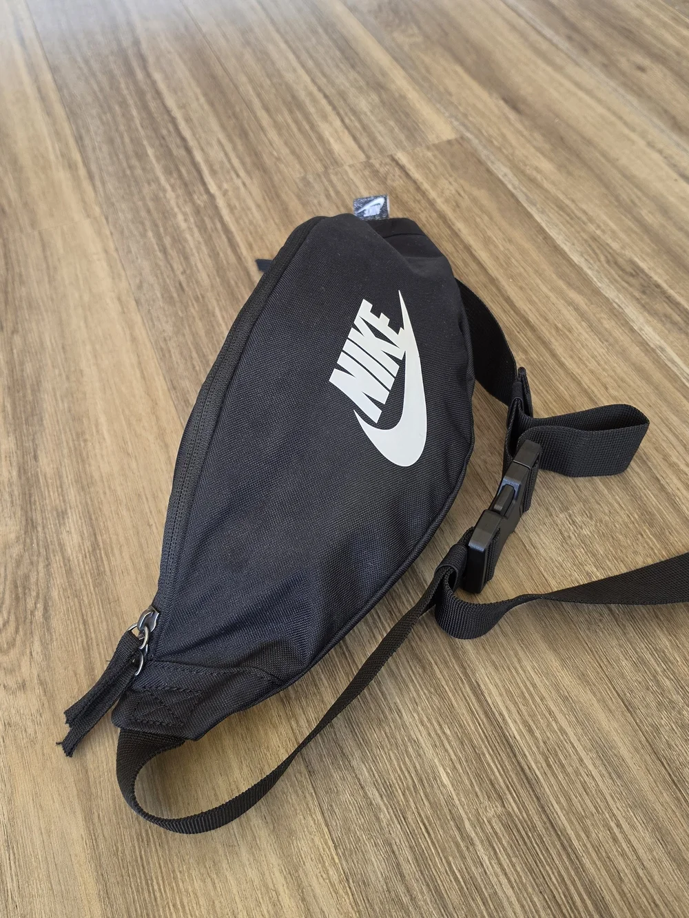 Nike Black Waist Pack with White Swoosh - Men's Belt Bag